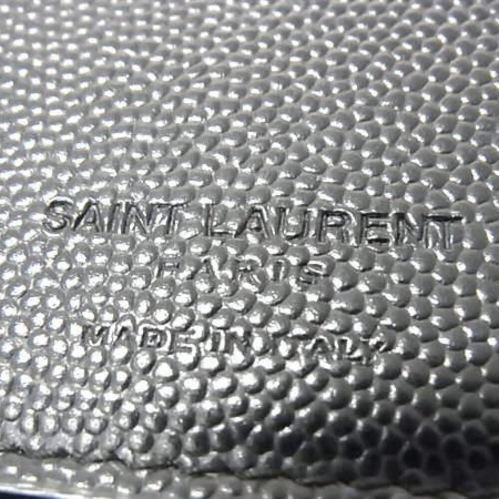 Saint Laurent Wallet Black Leather Round Zipper Long Wallet - Picture 5 of 6